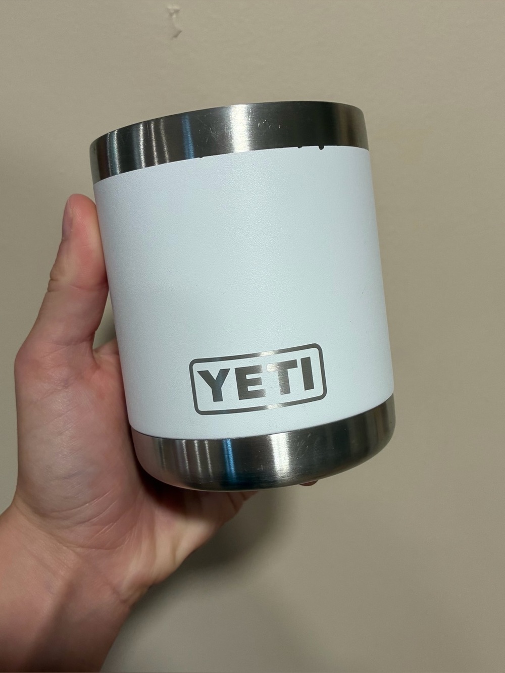 YETI White Stainless Steel Tumbler